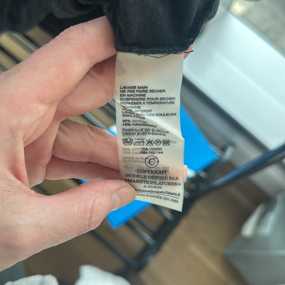 Majestic Paris Swarovski Cashmere Blend T-Shirt - Picture 3 of 5